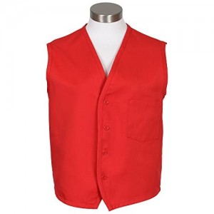 Fame Fabrics 28644 V40 Unisex Vest  Left Chest Pocket  Red  XL