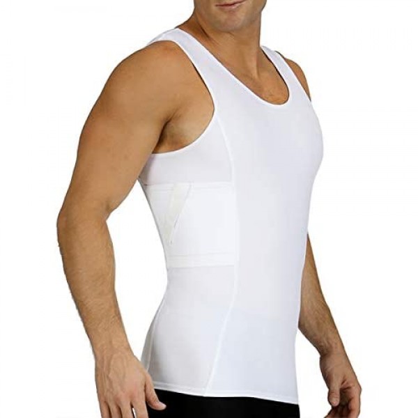 ISPRO TACTICAL Concealment Compression Muscle Tank Top Shirt w/Gun Holster Concealed Carry Handgun Undercover MGT019
