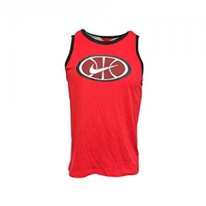 Nike Men's Tank Top Cotton/Polyester Blend Basketball CT6119 Red (Large)