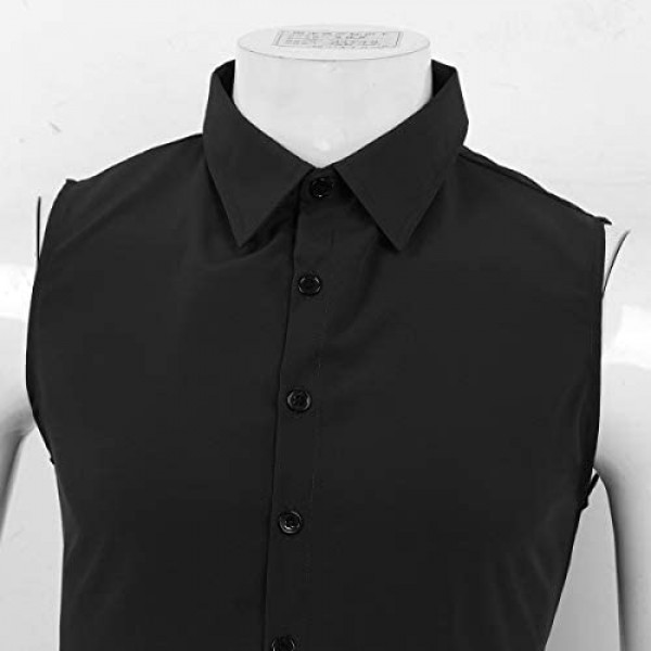 QinCiao Fashion Mens Fake Collar Detachable Dickey Collar Blouse Half Shirts False Collar