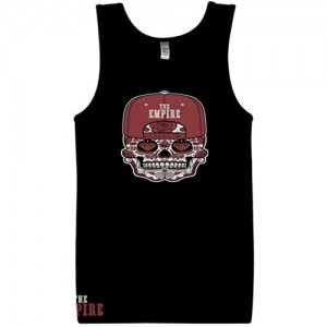 The Empire Candy Sugar Skull Black Tank Top with Free Sticker
