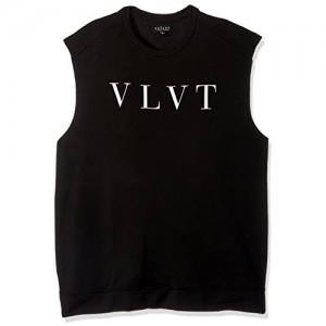 Velvet by Graham & Spencer Men's s Moses Logo Sleeveless Tshirt  Black  XX-Large