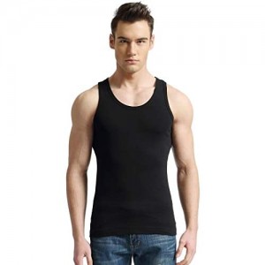 YunPeng Men's Fitness Bodybuilding Tank Tops Basic Solid Cotton Casual Sleeveless T-Shirt