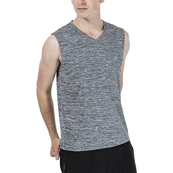 ZIMAOSHAN Mens Multi Purpose Tee Sport wear Running Shirts Sleeveless T-Shirts Leisure Tank Top