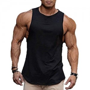 ZUEVI Men's Bodybuilding Tank Tops Muscular Fitness Sleeveless T-Shirt