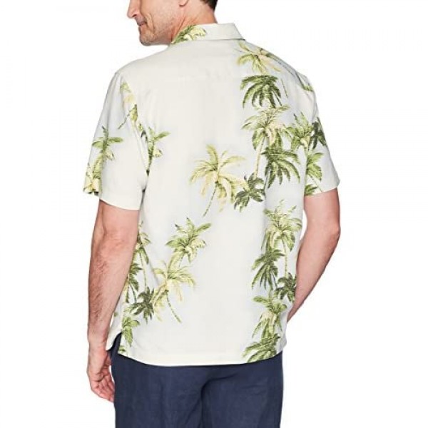 28 Palms Men's Relaxed-fit 100% Silk Tropical Hawaiian Shirt