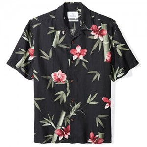  Brand - 28 Palms Men's Relaxed-Fit Silk/Linen Tropical Hawaiian Shirt