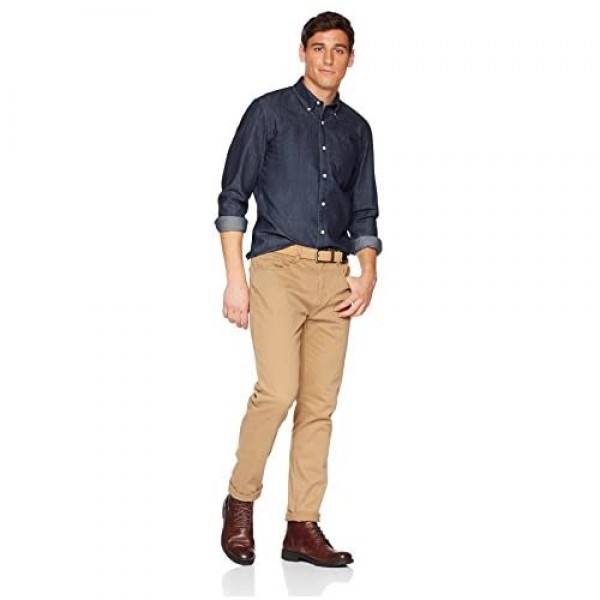 Brand - Goodthreads Men's Slim-Fit Long-Sleeve Denim Shirt