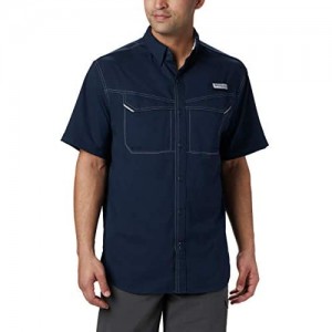 Columbia Men's Low Drag Offshore Short Sleeve Shirt  UPF 40 Protection  Moisture Wicking Fabric