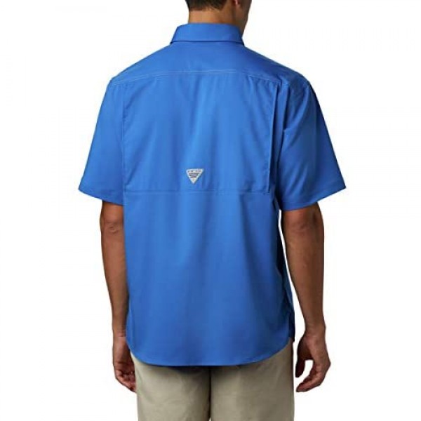 Columbia Men's PFG Low Drag Offshore Short Sleeve Shirt Vivid Blue Large