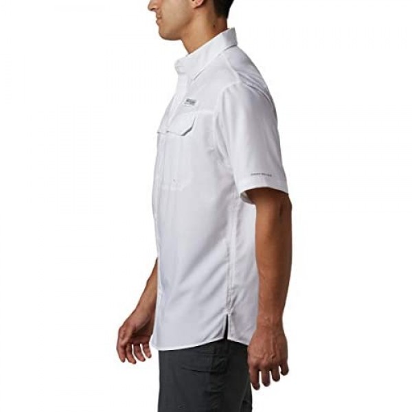 Columbia Men's PFG Low Drag Offshore Short Sleeve Shirt White Medium