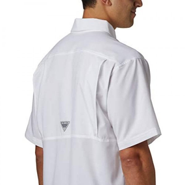 Columbia Men's PFG Low Drag Offshore Short Sleeve Shirt White Medium