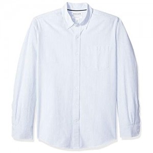  Essentials Men's Regular-Fit Long-Sleeve Stripe Oxford Shirt