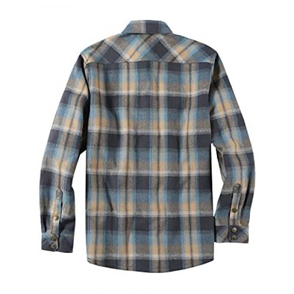 HWILEGEND Men's Thermal Lined Flannel Shirt Jacket