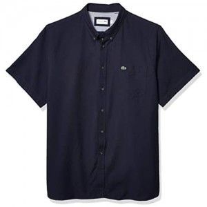 Lacoste Men's Short Sleeve Regualr Fit Oxford Shirt