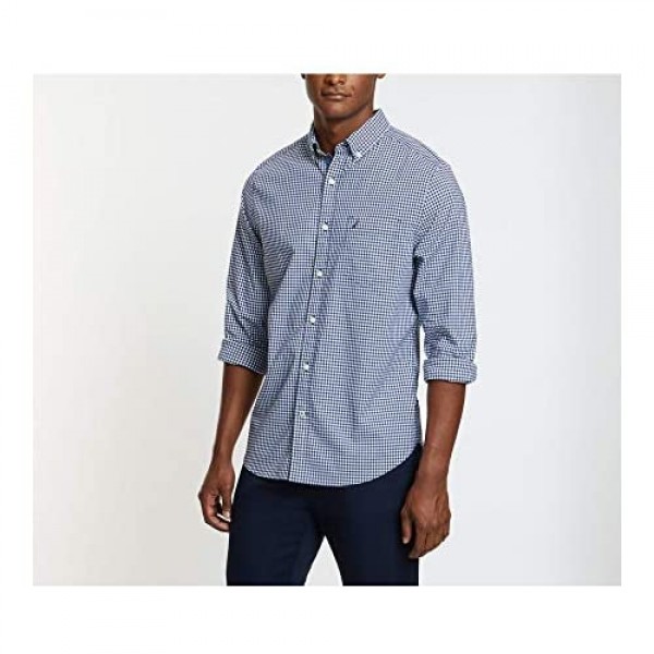 Nautica Men's Classic Fit Stretch Solid Long Sleeve Button Down Shirt