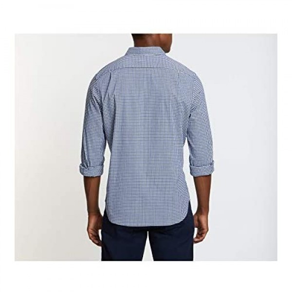 Nautica Men's Classic Fit Stretch Solid Long Sleeve Button Down Shirt