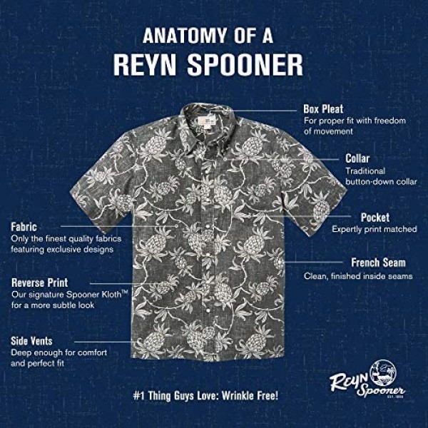 Reyn Spooner Men's Hawaiian Aloha Shirt Scenic Print - Button Front