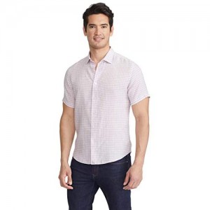 UNTUCKit Attilio Untucked Shirt for Men – Short Sleeve Button-Up  Wrinkle Resistant  Purple