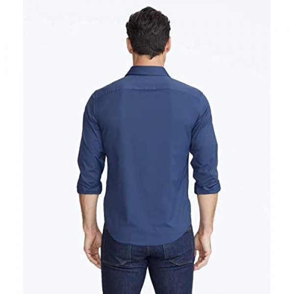 UNTUCKit Gironde - Untucked Shirt for Men Long Sleeve Wrinkle-Free