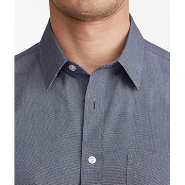 UNTUCKit Petrus Untucked Shirt for Men - Short Sleeve - Solid Navy