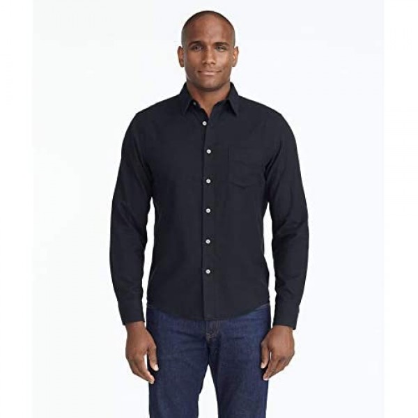 UNTUCKit Sherwood Black - Untucked Shirt for Men Long SleeveX-Large