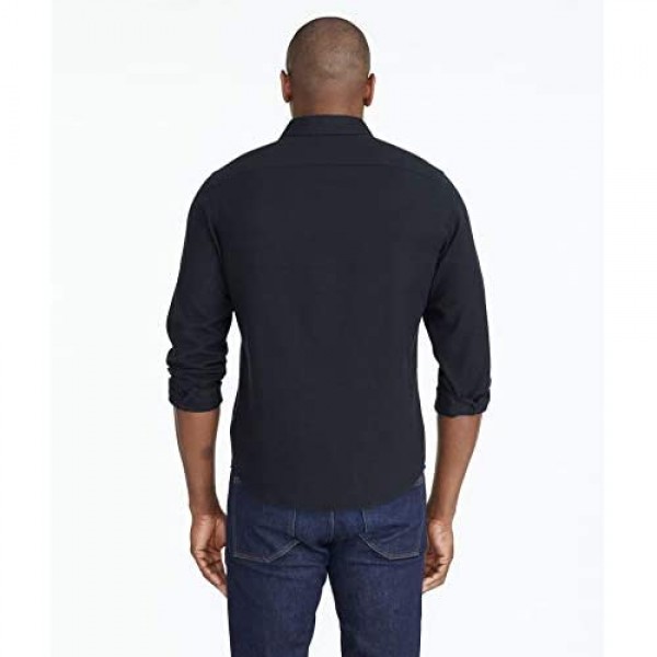 UNTUCKit Sherwood Black - Untucked Shirt for Men Long SleeveX-Large