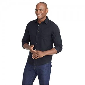 UNTUCKit Sherwood Black - Untucked Shirt for Men  Long SleeveX-Large