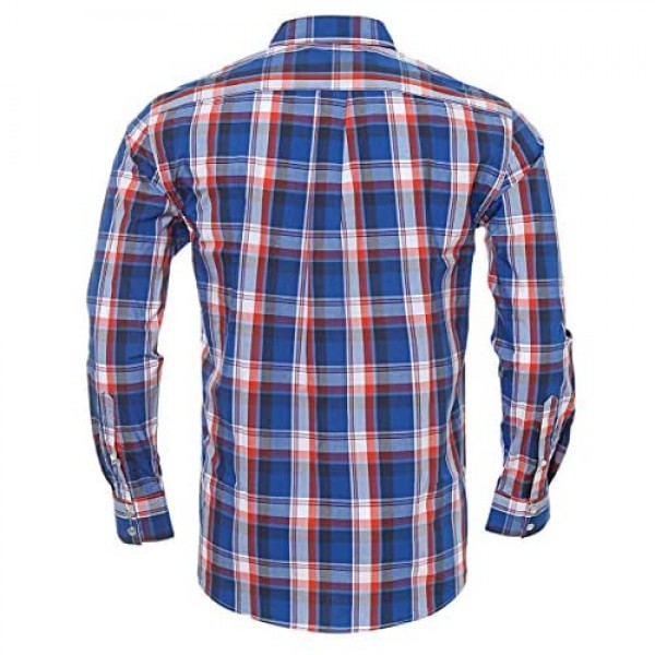 Western Shirts for Men with Snap Buttons Regular Fit Plaid Mens Long Sleeve Shirts Casual